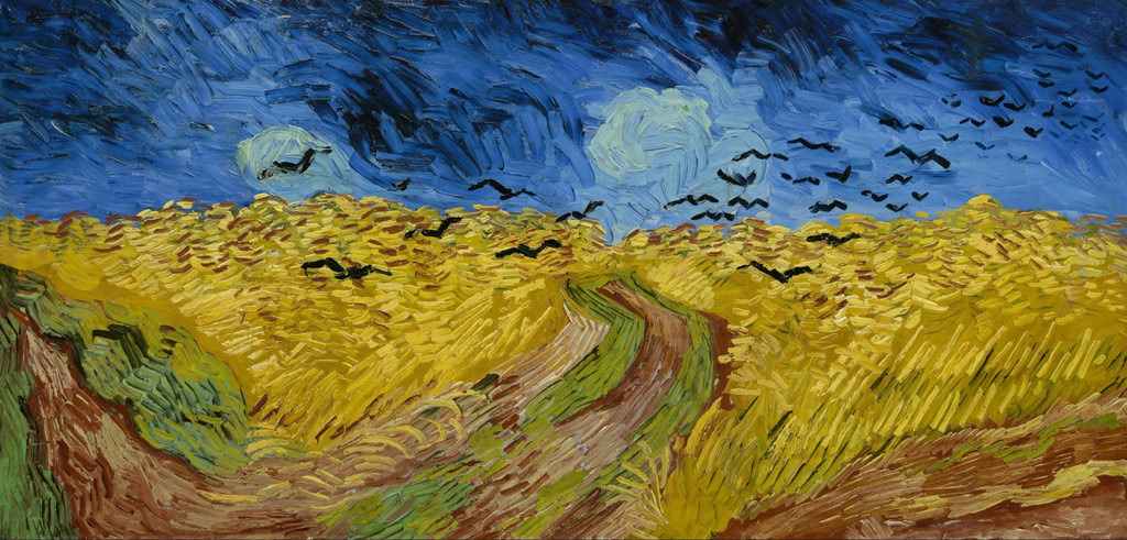 カラスのいる麦畑／Gogh