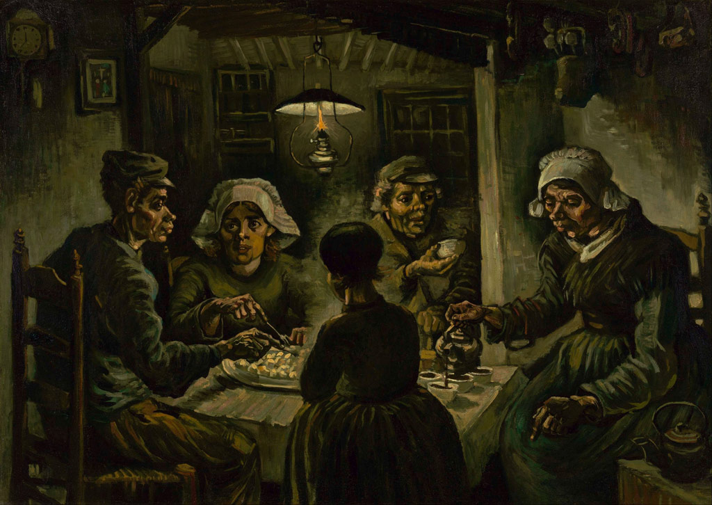ジャガイモを食べる人々：ゴッホ美術館／Gogh