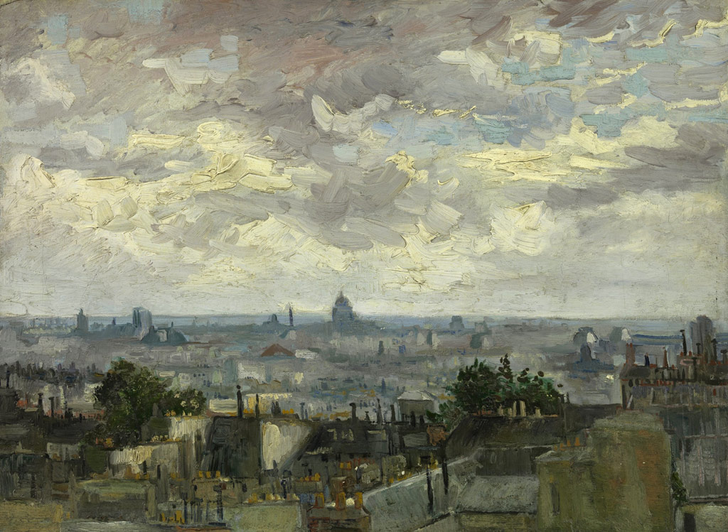 パリの屋根の眺め／Gogh