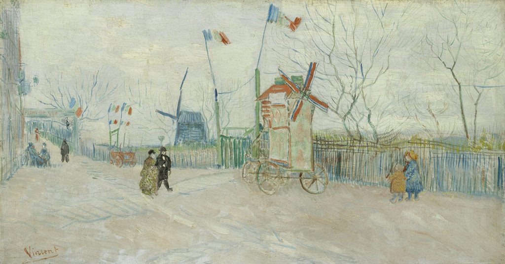 モンマルトルの街の光景：風車／Gogh