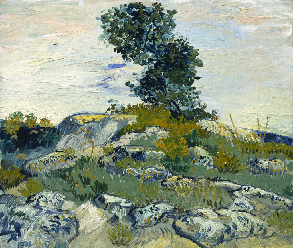 岩とオークの木／Gogh