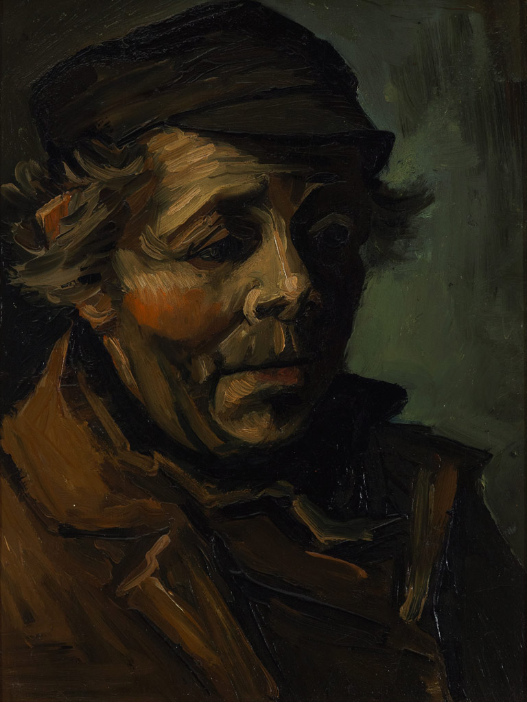 帽子をかぶった農夫の顔／Gogh