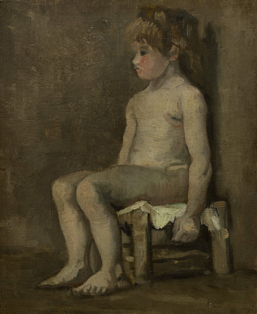 座った少女の裸像習作／Gogh