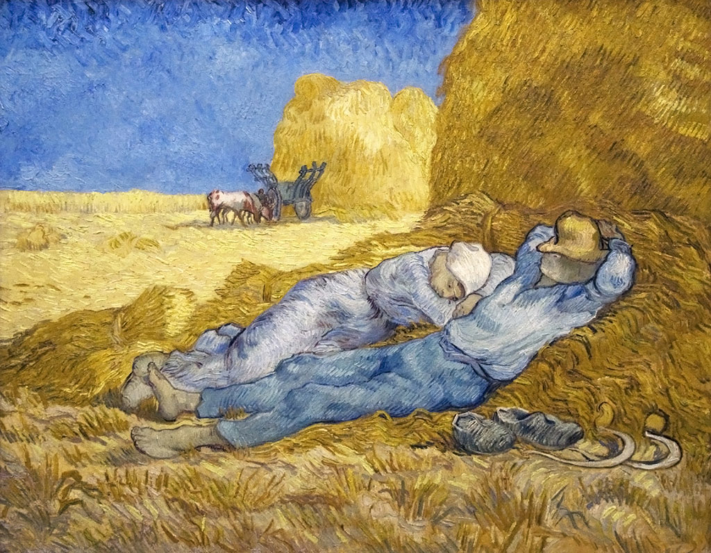 昼：仕事の間の休息（ミレーを模して）／Gogh