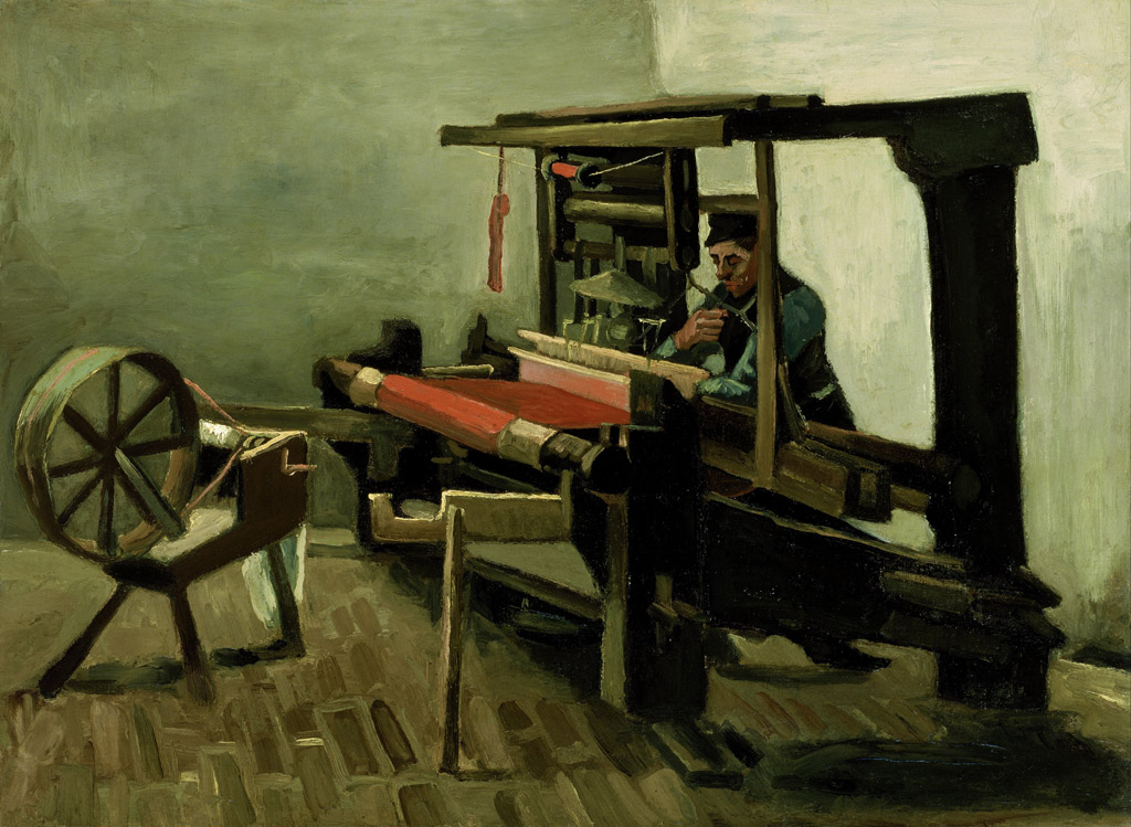 機織る人と糸車（左向き）／Gogh