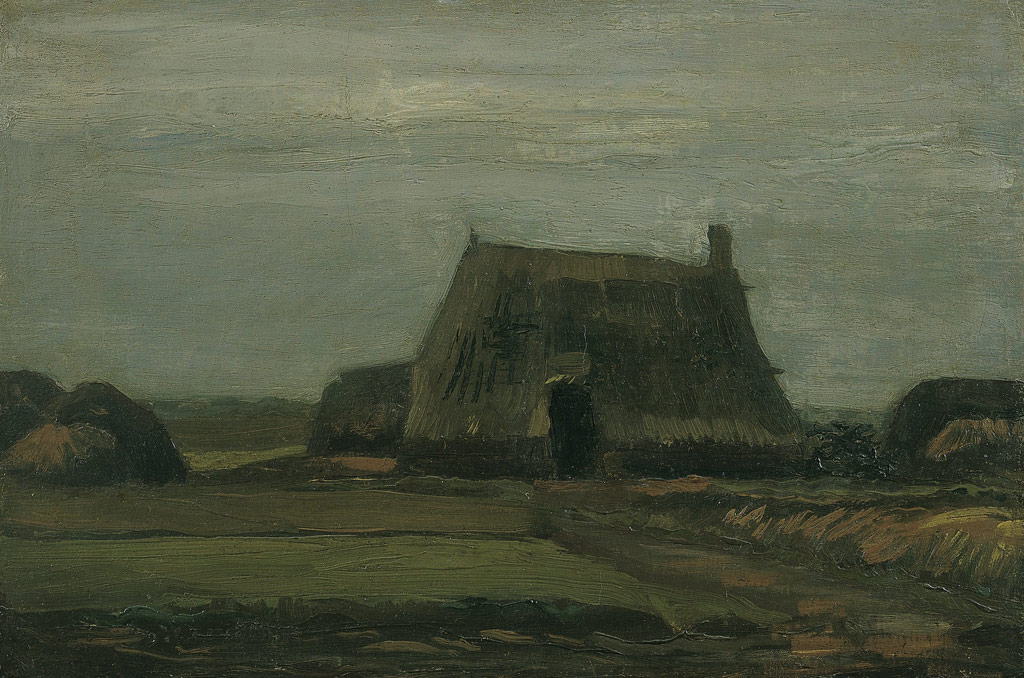 泥炭の山のある農場／Gogh