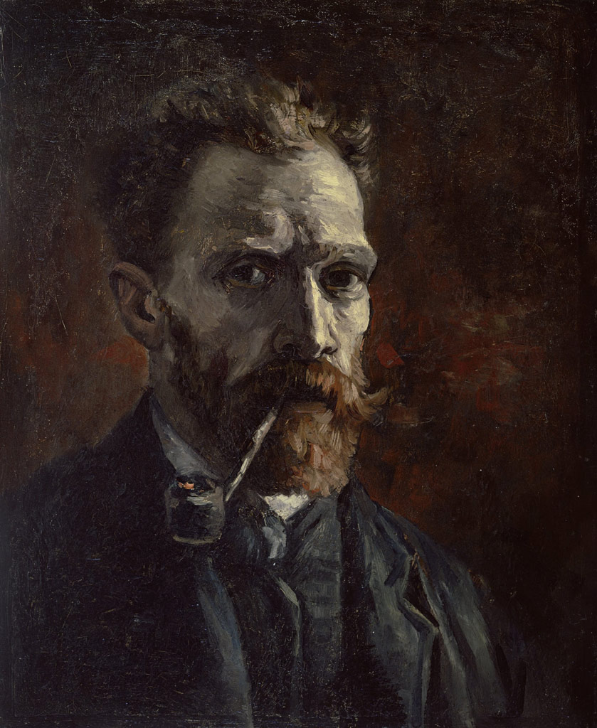 自画像（パイプをくわえたもの）／Gogh