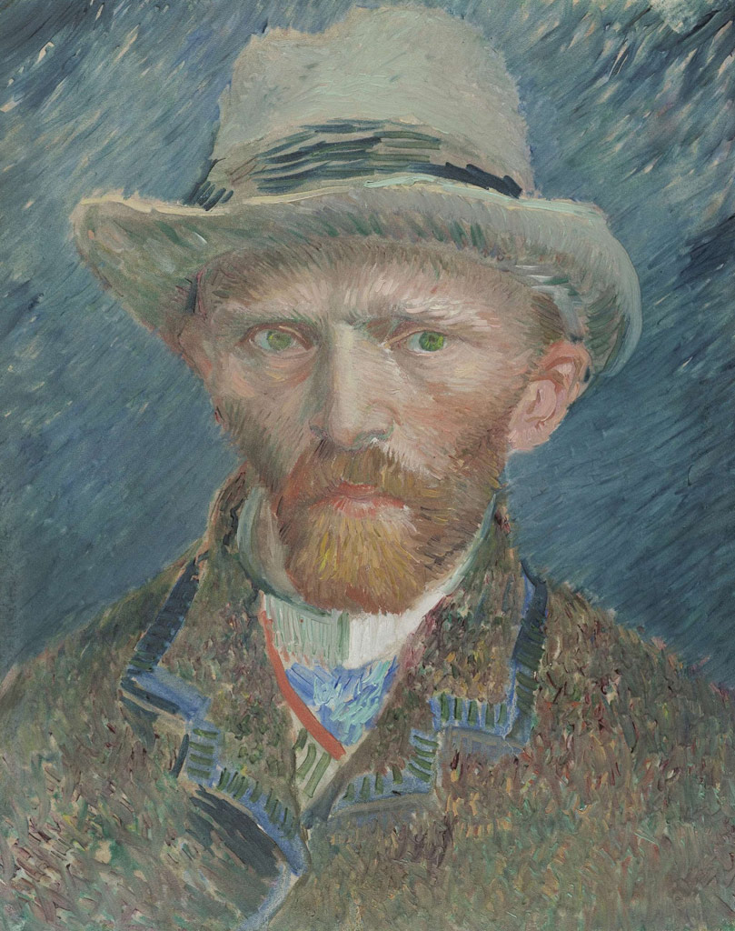 自画像（灰色のフェルト帽をかぶったもの）／Gogh