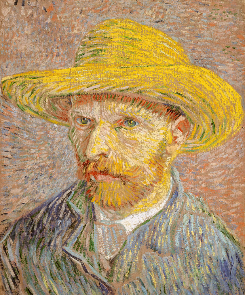 自画像（麦わら帽をかぶったもの：メトロポリタン美術館）／Gogh