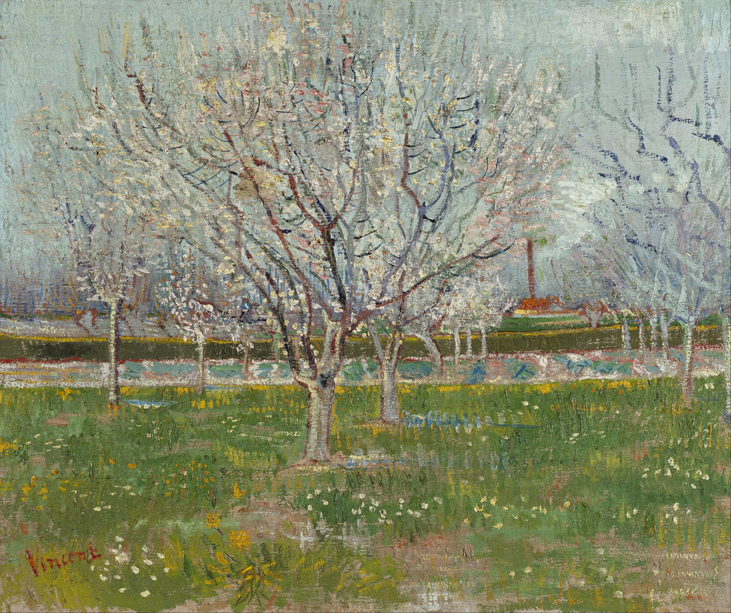 花咲く果樹園（スモモの木々）／Gogh