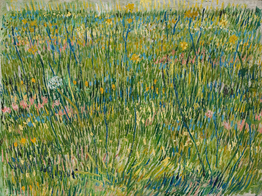 花咲く牧草地／Gogh