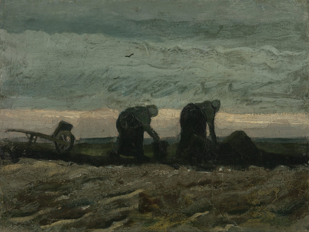 荒れ地の2人の女性／Gogh