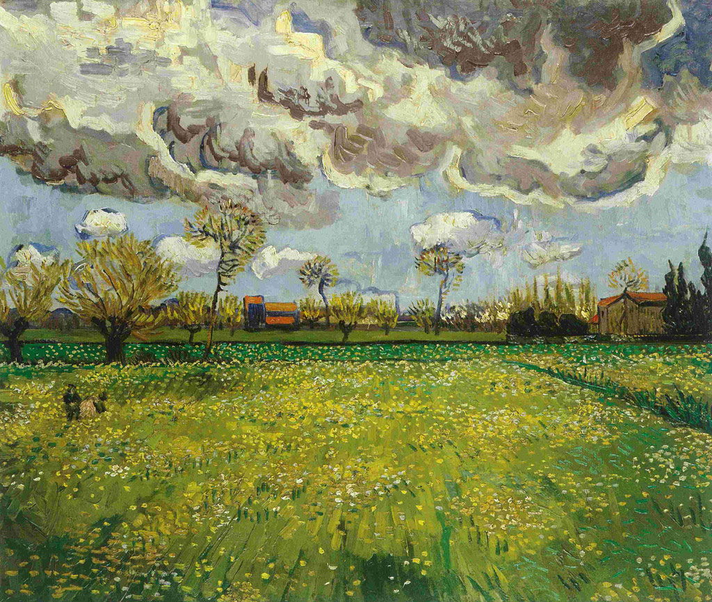 荒れ模様の空の風景／Gogh