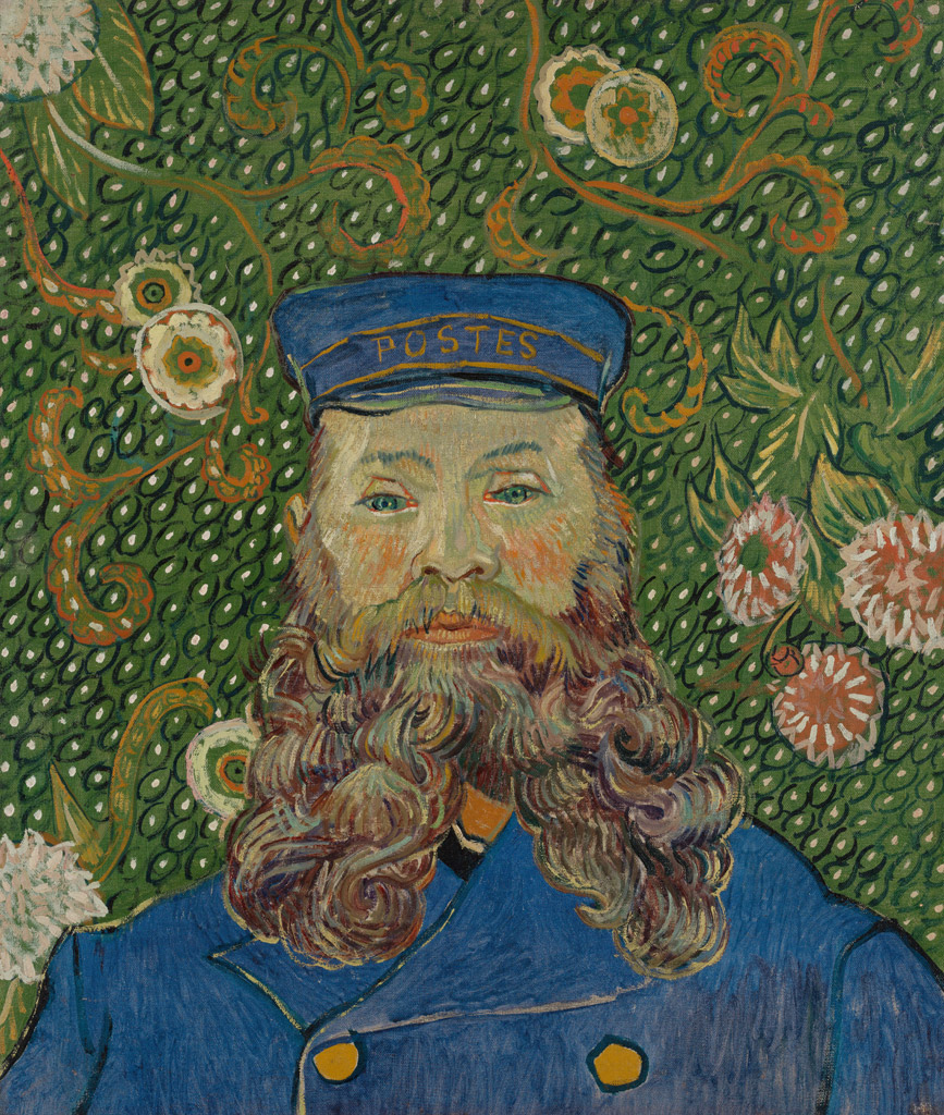 郵便配達人ジョゼフ・ルーランの肖像（1889）／Gogh