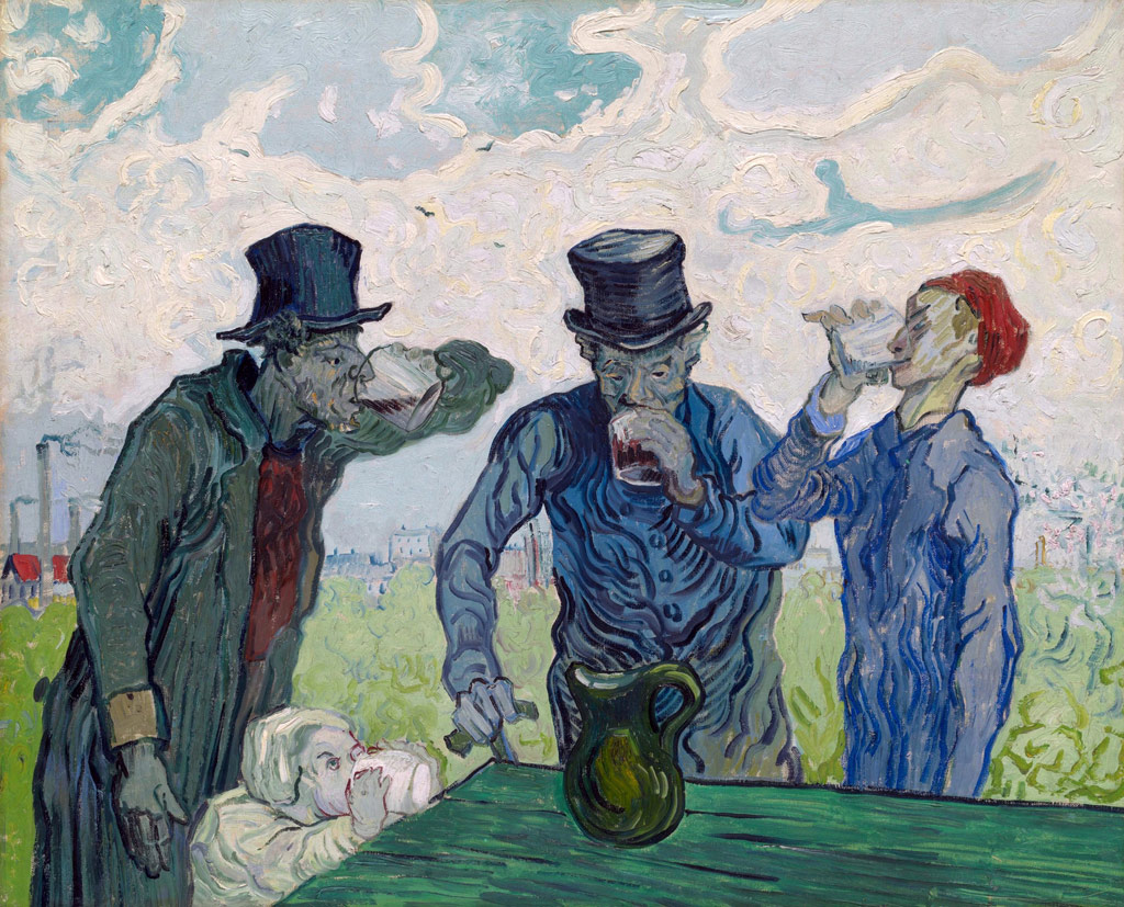 酒を飲む人々／Gogh