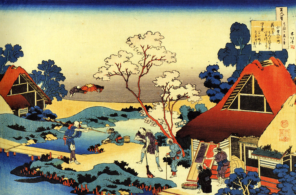 百人一首姥がゑとき／小野小町／Hokusai