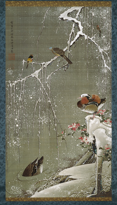 『動植綵絵』の内「雪中鴛鴦図」／Jyakuchu