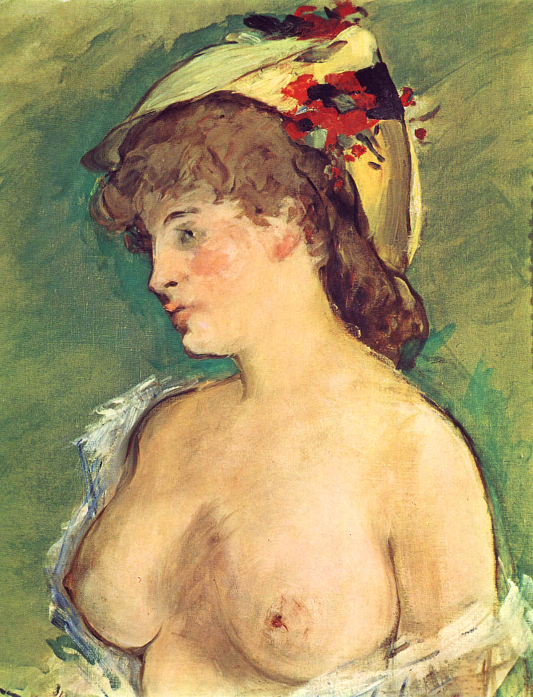 Blonde Woman with Bare Breasts／Manet