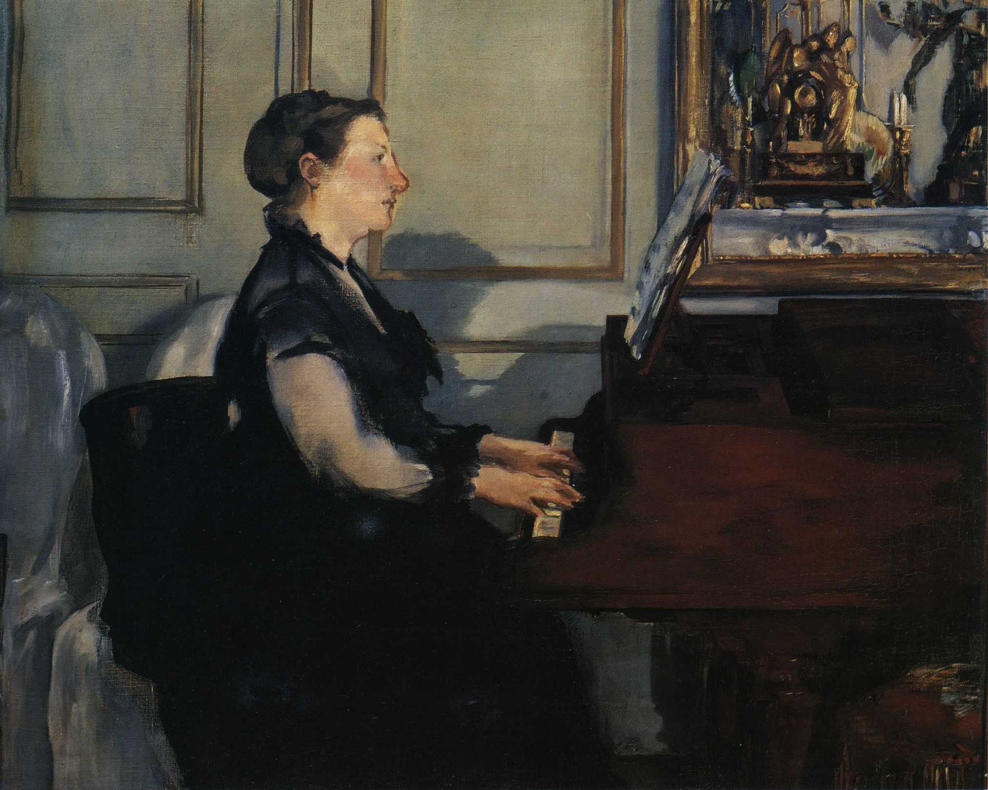 ピアノを弾くマネ夫人／Manet