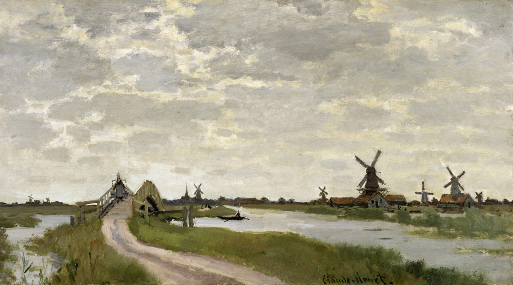 ザーンダム近くの風車／Monet