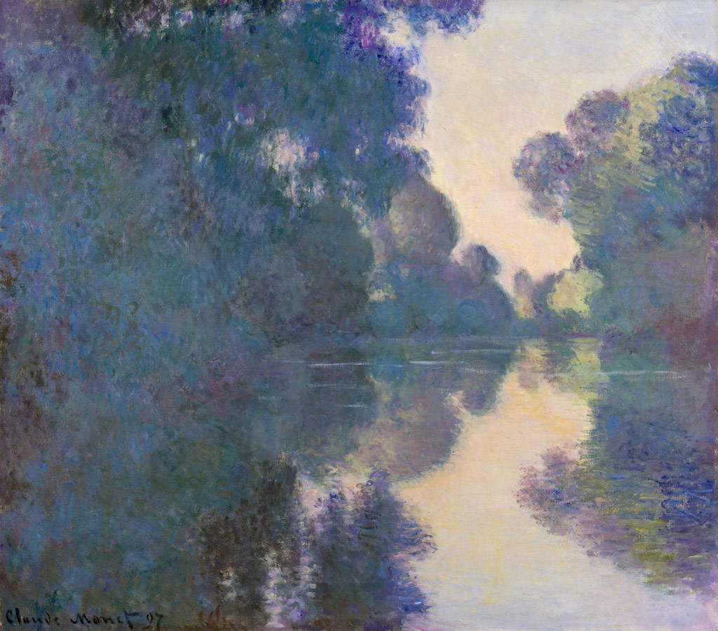 ジヴェルニー近くの朝のセーヌ川／Monet