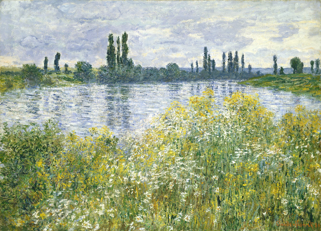 セーヌ川の川岸、ヴェトゥイユ／Monet