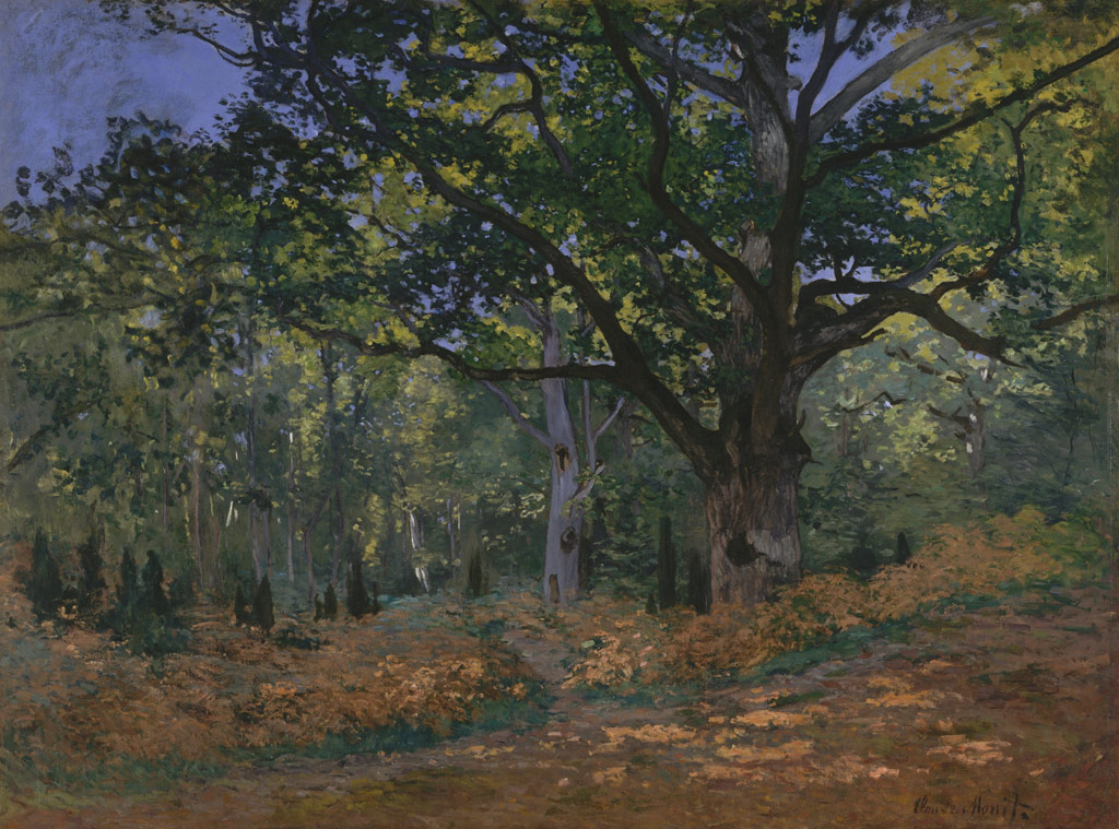 フォンテーヌブローの森のオーク／Monet