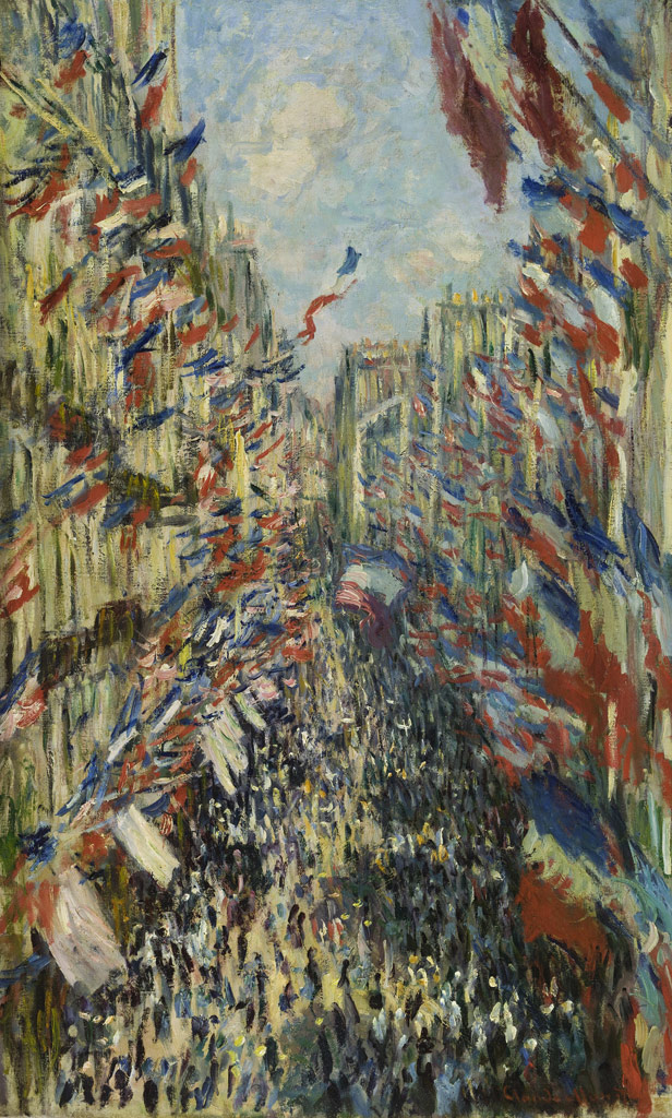 モントルギュイユ街、1878年6月30日の祝日／Monet