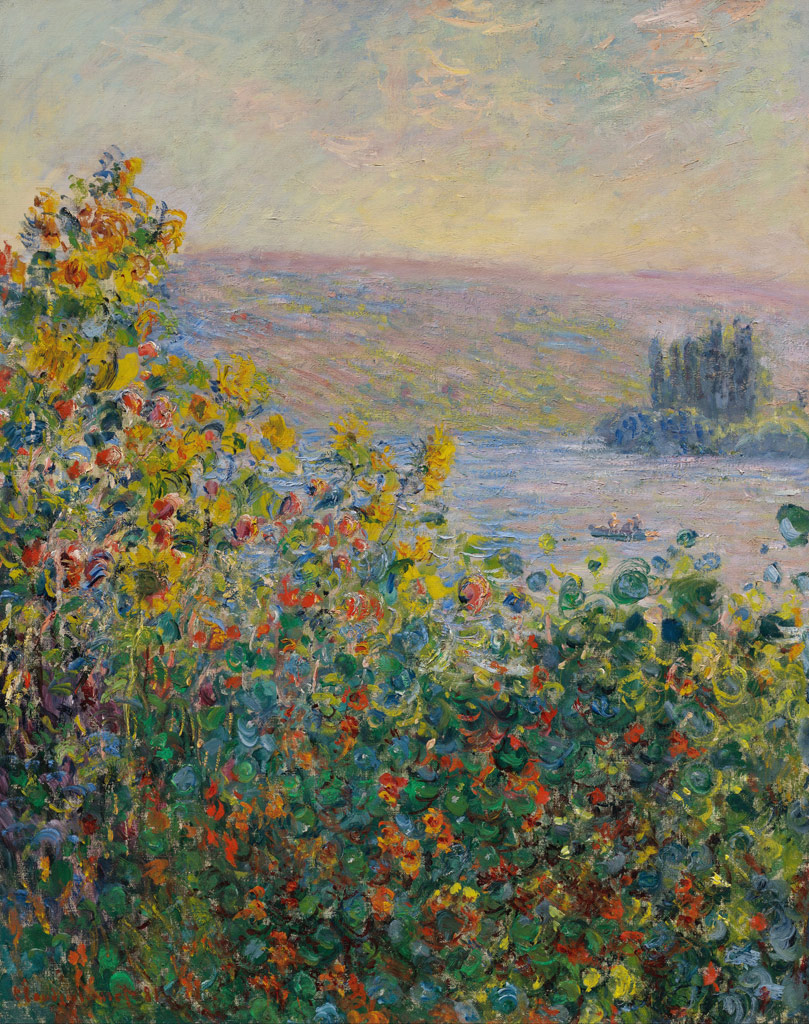 ヴェトゥイユの花壇／Monet