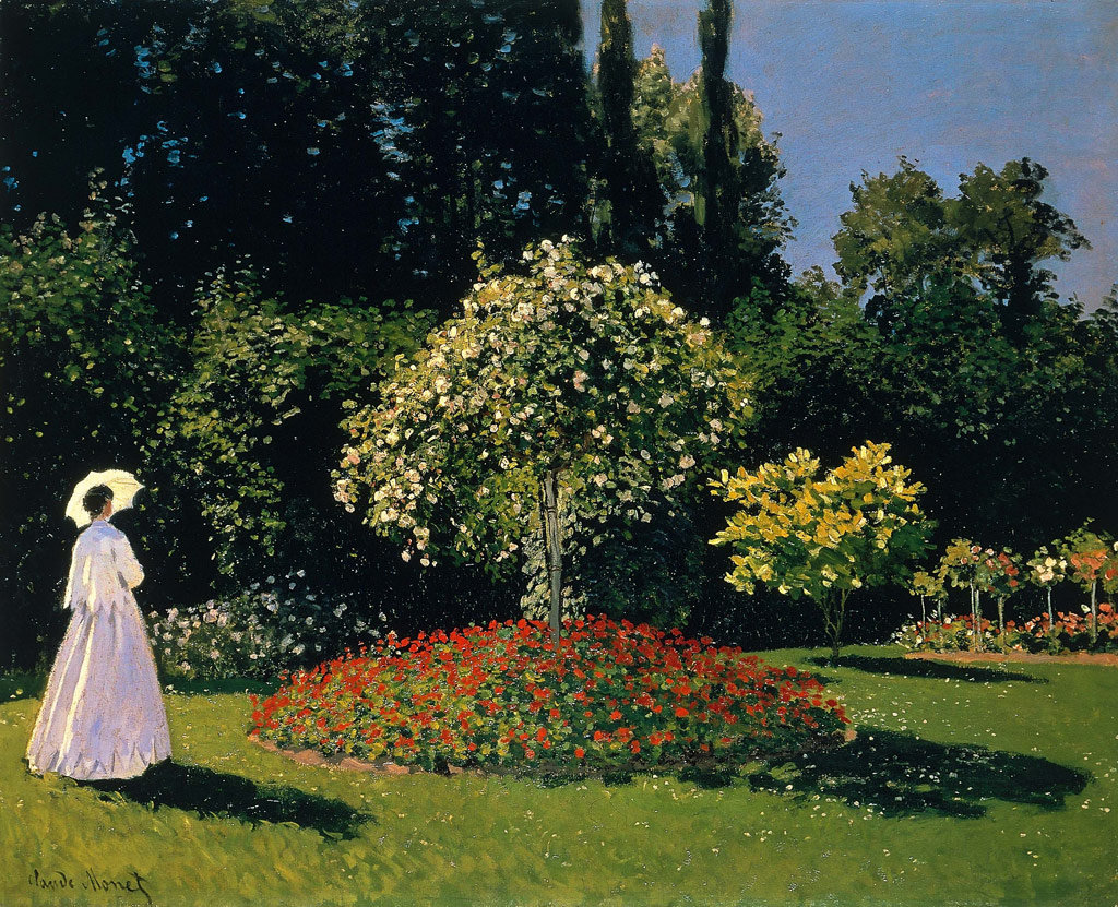 庭の女性／Monet
