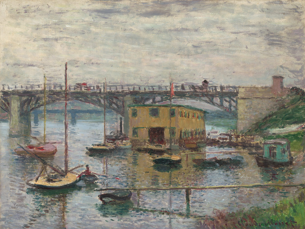 曇りのアルジャントゥイユの橋／Monet
