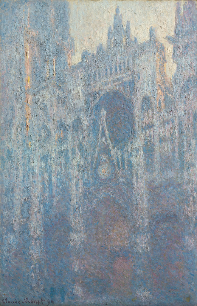 朝日の中のルーアン大聖堂／Monet
