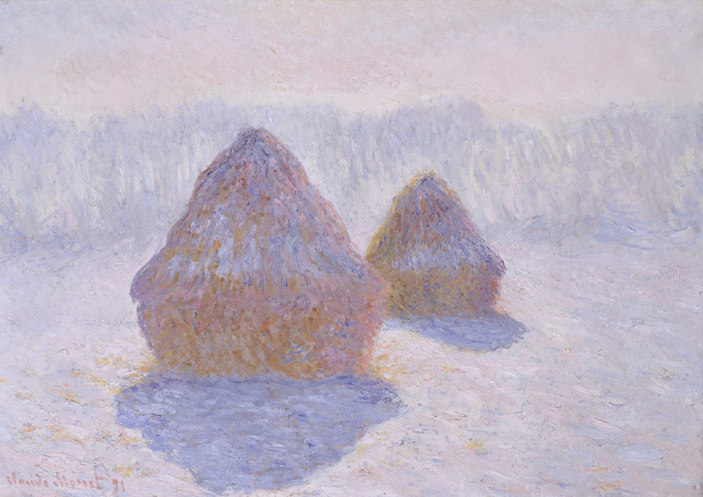 積み藁（雪と太陽の効果）／Monet
