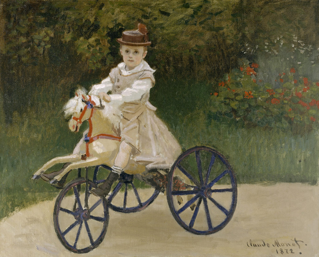 馬の三輪車に乗ったジャン･モネ／Monet