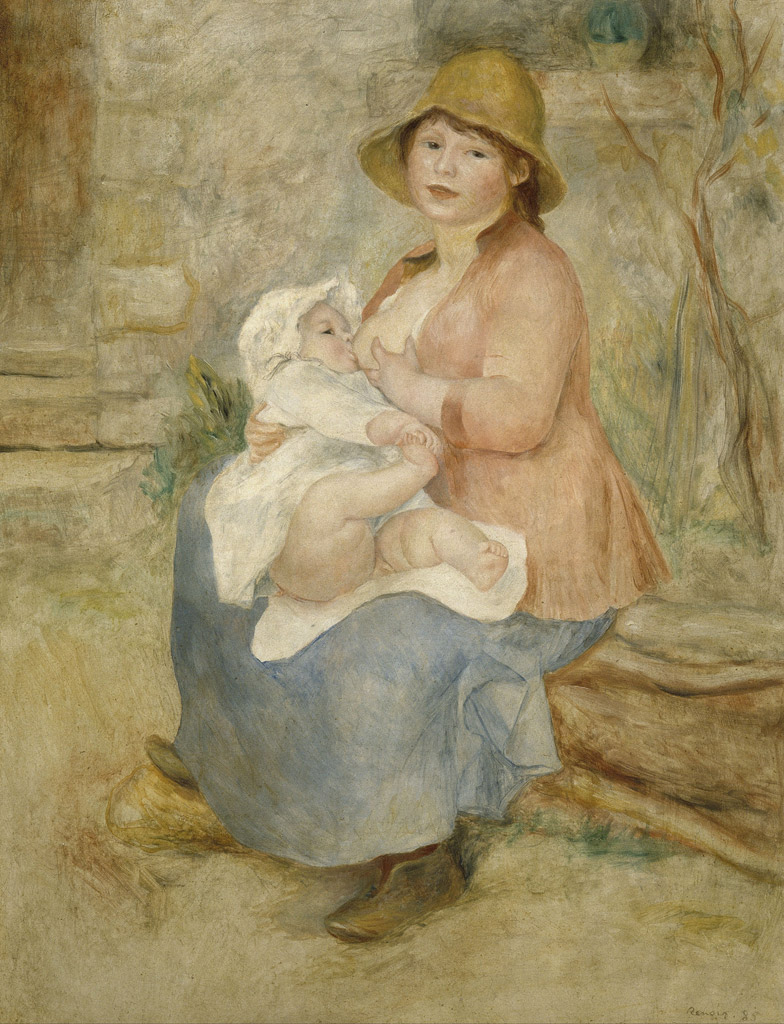 授乳する母親／Renoir