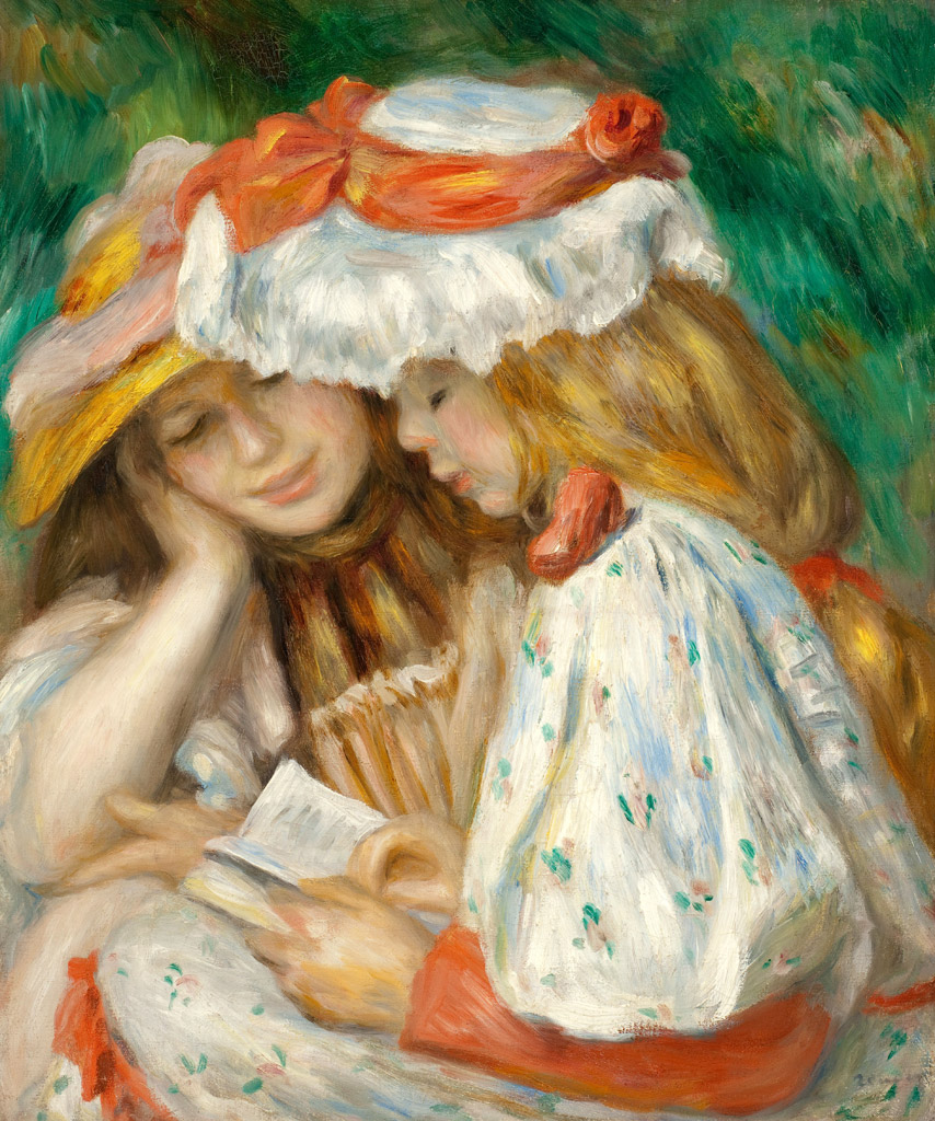 読書する二人の少女／Renoir