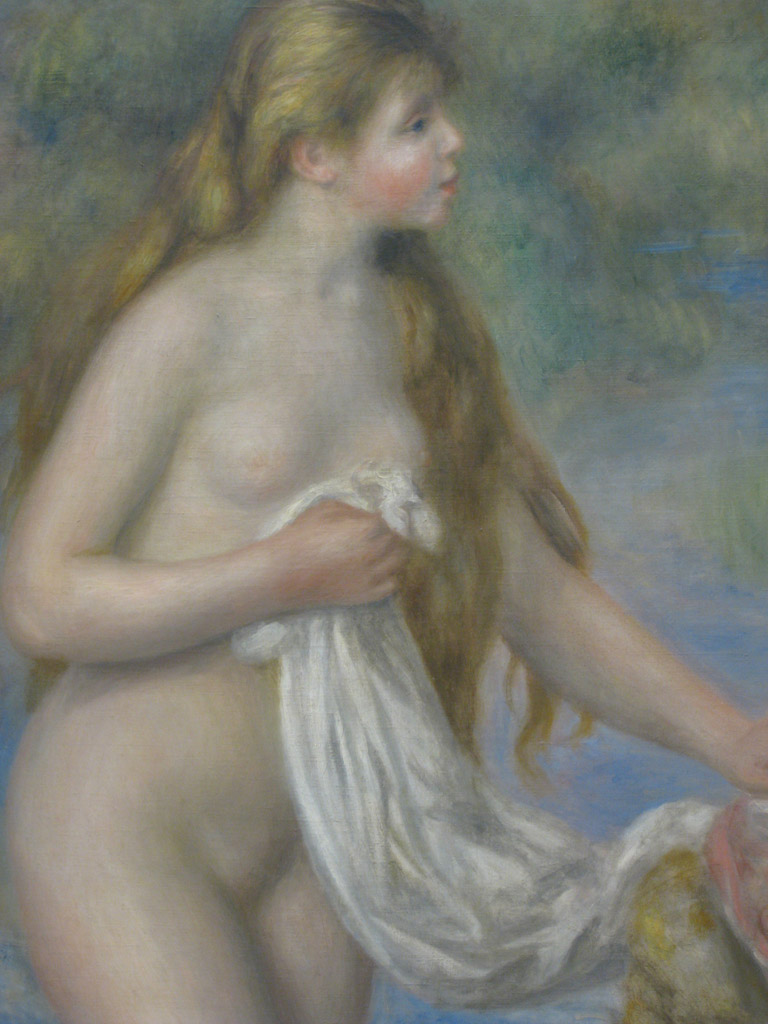 髪長き水浴の乙女／Renoir