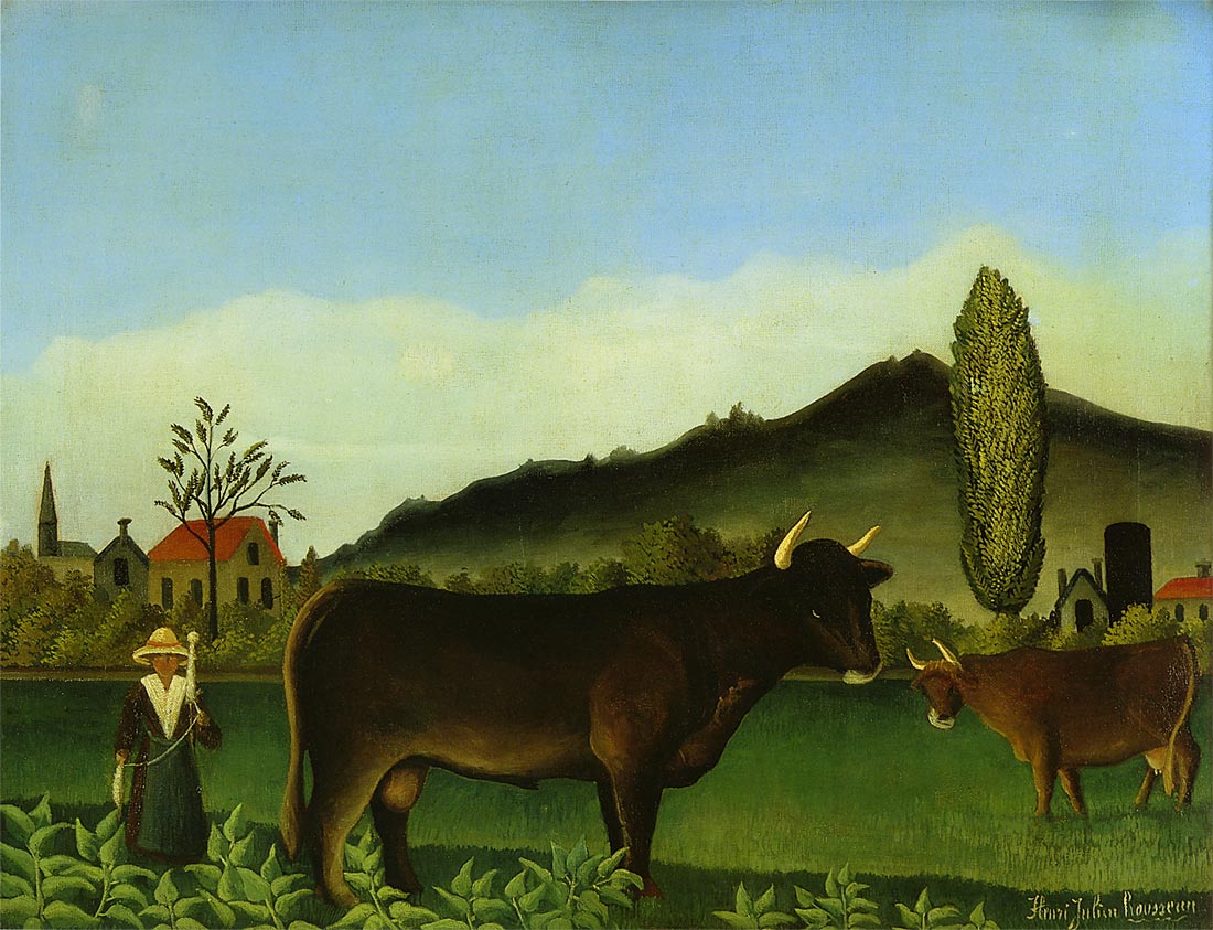 牛のいる風景／Rousseau