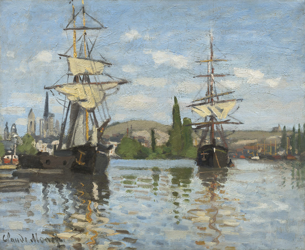 ルーアンの帆船とセーヌ川