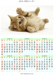 かわいい子猫のカレンダー