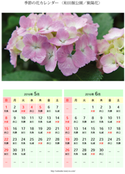 花カレンダー 紫陽花